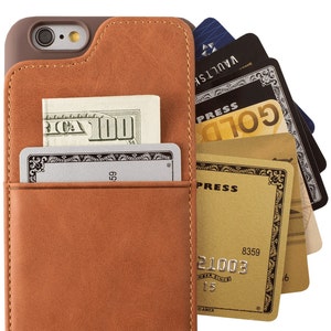 Funda tipo billetera para iPhone 6/6s, Vaultskin® Eton Funda tipo billetera para iPhone 6/6s (4.7) - Tiene capacidad para 8 tarjetas / Cuero genuino de primera calidad