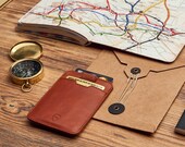 CHELSEA Slim Card Sleeve Wallet with RFID Protection, Ultra Thin Card Holder Design (Cognac)