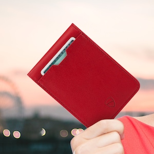 Portafoglio bifold sottile e minimalista. Porta carte di credito con blocco RFID. Ideale per tasca frontale - Vaultskin MANHATTAN