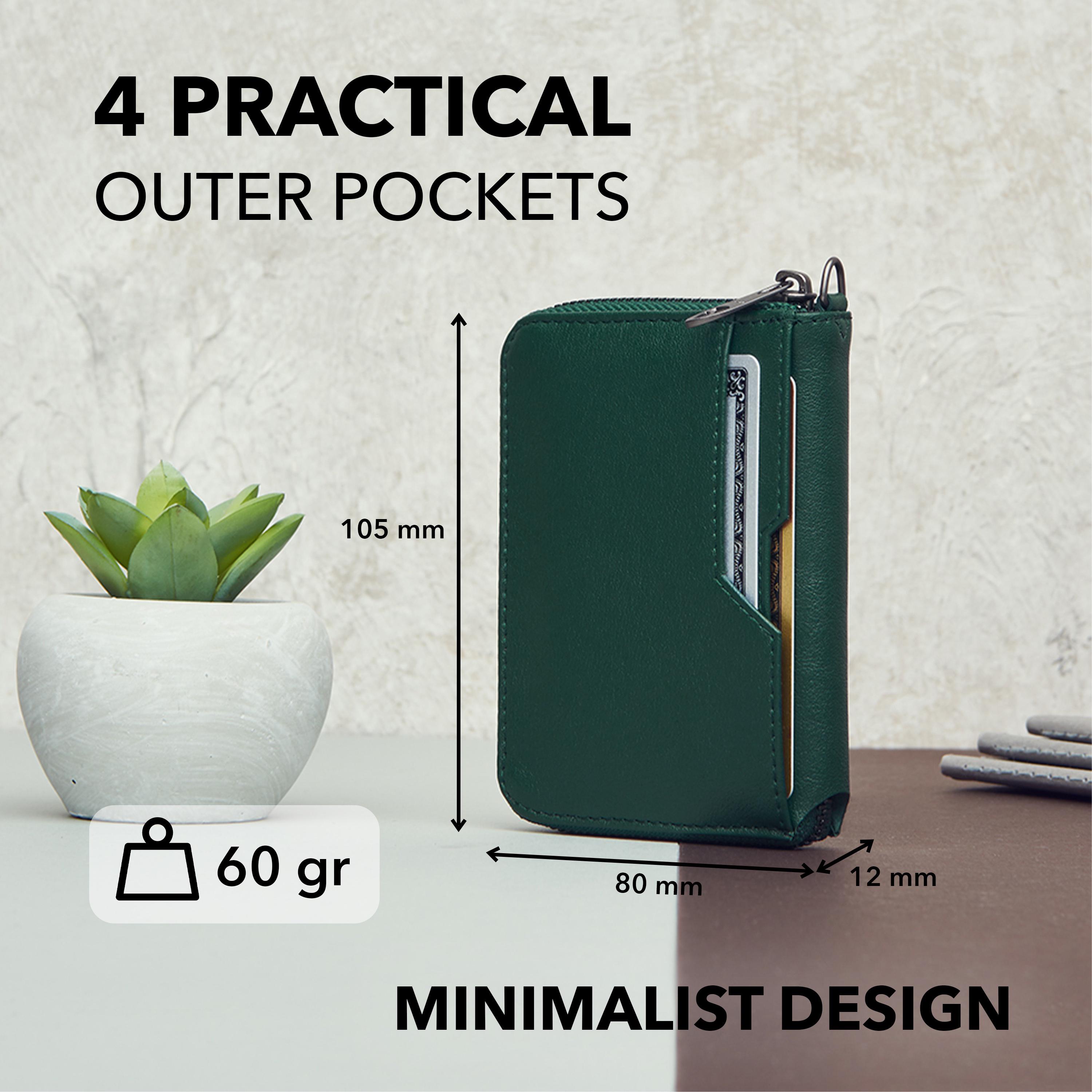 [vunque] Perfec Slim Zipper Card Wallet Reef Green/ 韓国発 Perfec Slim Zipper Card Wallet Reef Green – vunque