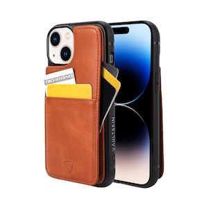 Eton iPhone 15 Leather Wallet Case. Slim Wallet Case