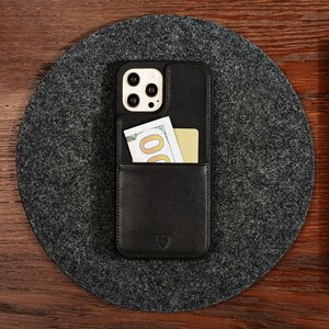 iPhone 13 Vaultskin ETON ARMOUR Handyhülle und Geldbeutel. Schutzhülle aus echtem Leder