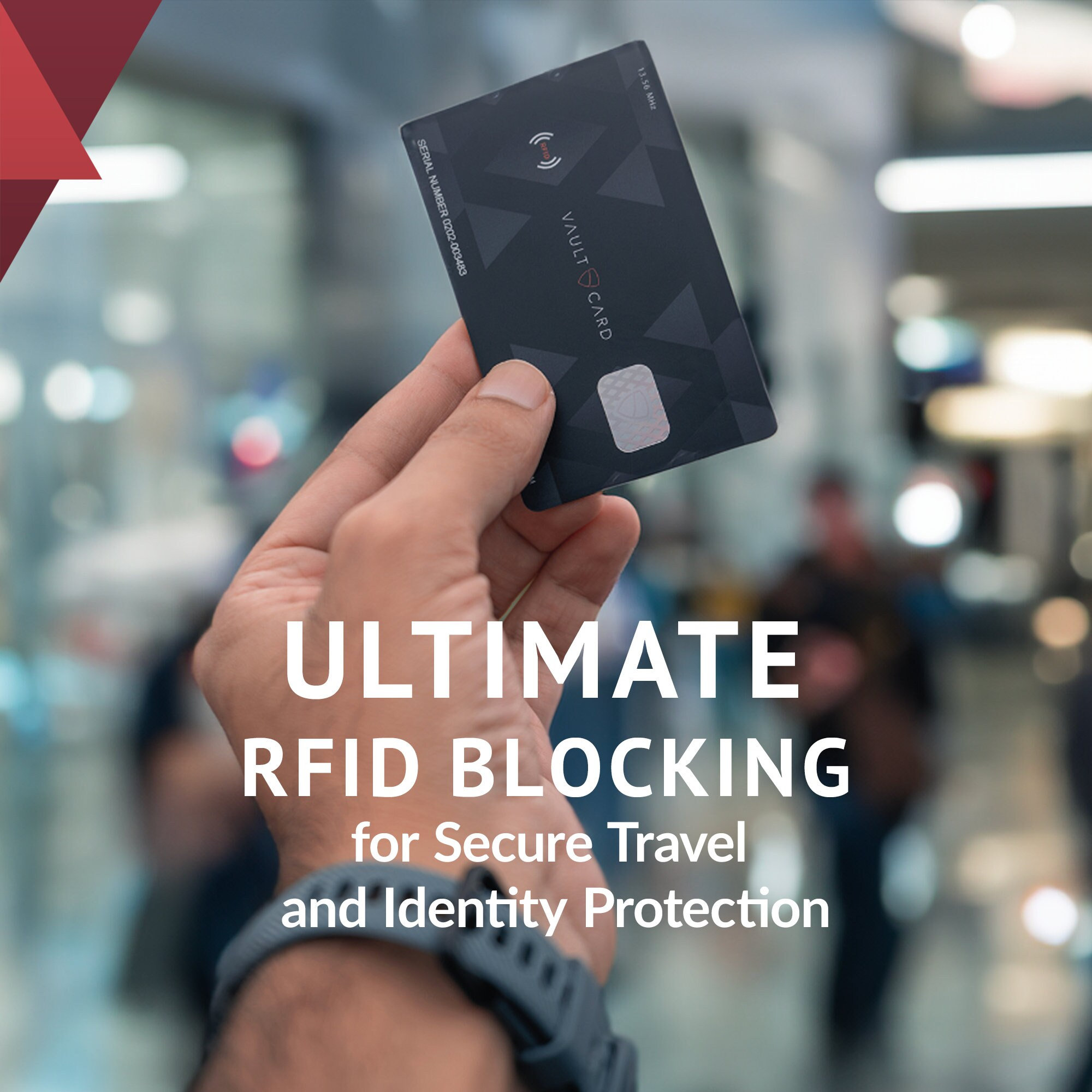 VAULTCARD - RFID Blocking and Jamming Credit Card Protection      for your wallet and passport / NFC Security