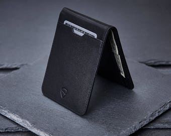 Slim Minimalist Bifold Wallet. Credit Card Holder with RFID Blocking. Ideal for Front Pocket - Vaultskin MANHATTAN