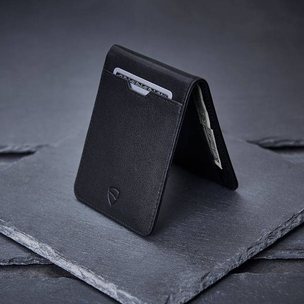 Slim Minimalist Bifold Wallet. Credit Card Holder with RFID Blocking. Ideal for Front Pocket - Vaultskin MANHATTAN