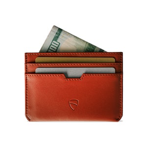 Vaultskin MOORGATE schlanker Kartenhalter - Minimalistische Leder Geldbörse, RFID-blockierende Hülle, passend für die Vordertasche, für Männer und Frauen