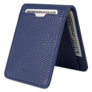 Close-up of the durable stitching on Vaultskin's Manhattan premium leather wallet