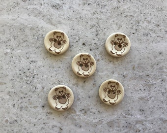 Rabbit//Bunny Iridescent buttons shank back baby children size 14mm novelty