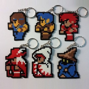 Final Fantasy 1 WoL Perler Keychains / Pixel Art - FF1 FFO FF7 Vivi