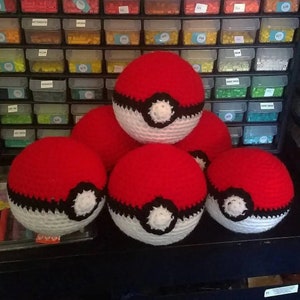 Life Size Pokeball / Great Ball / Premier Ball Cosplay Prop Crocheted Pokemon Plush Pokemon Go image 4