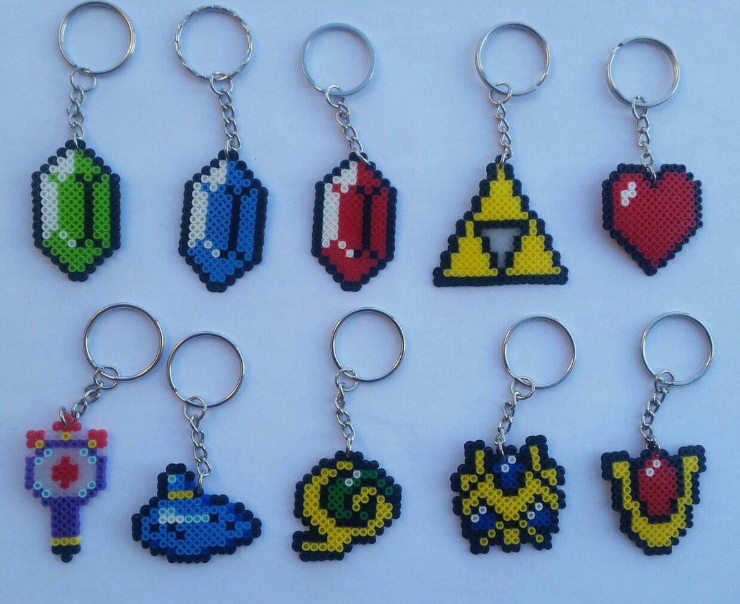 Legend of Zelda Ocarina of Time Perler Keychain Set - Etsy