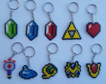 Legend of Zelda Ocarina of Time Perler Keychain Set