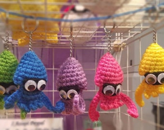 Crocheted Splatoon Inkling Plush Keychain