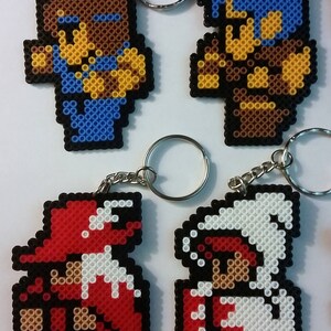 NES Classic Final Fantasy 1 Perler Keychains / Pixel Art FF1 FFO FF7 Vivi image 2