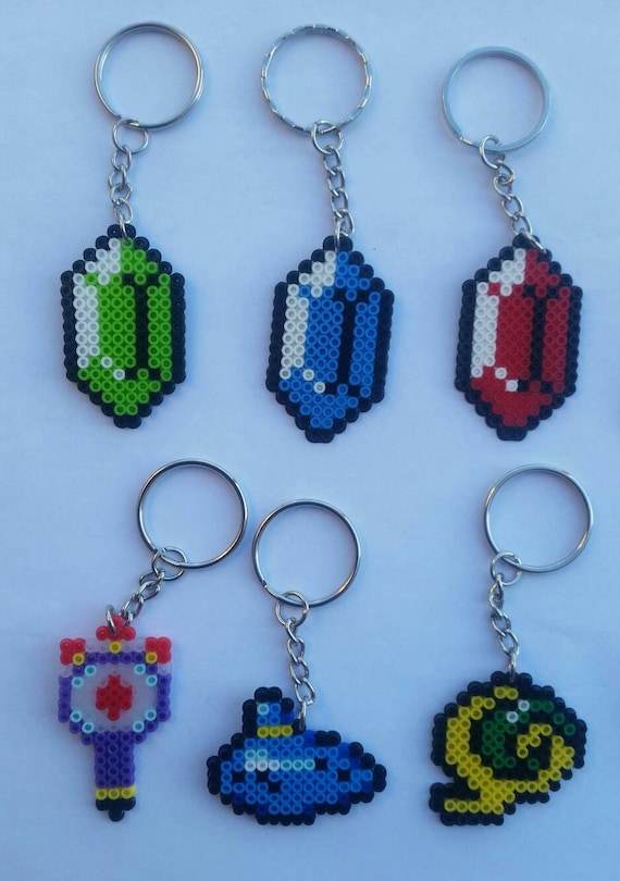 Legend of Zelda Ocarina of Time Perler Keychain Set - Etsy