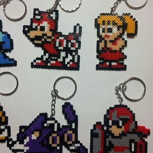Mega Man Family Perler Art Set / Pixel Art Keychains image 3