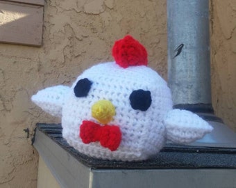 Baby Hentai - A Fancy Crocheted Plush Chicken with a Bowtie