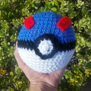 Life Size Pokeball / Great Ball / Premier Ball Cosplay Prop Crocheted Pokemon Plush Pokemon Go image 3