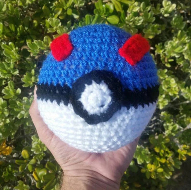 Life Size Pokeball / Great Ball / Premier Ball Cosplay Prop Crocheted Pokemon Plush Pokemon Go image 3