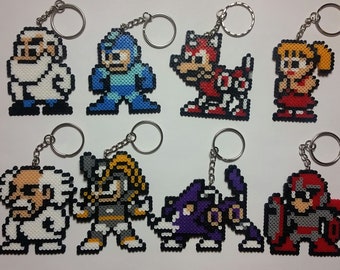 Mega Man Family Perler Art Set / Pixel Art Keychains