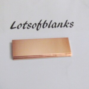5/8 x 2•  20G Copper blank s•  Copper Rectangles• Laser blanks •Hand stamping • Placement setting tags• Jewelry blanks• Laser copper Blanks