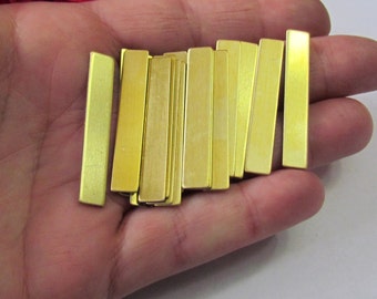 1/4 x 1 1/2 •  20G or 18G Brass Bar Blanks• TUMBLED •rounded corners • Hand stamping Blanks • vertical bar blanks • laser blanks