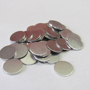 5/8 round blanks •• 18 G • Tumbled Aluminum•  PREMIUM blanks•  punch  blanks • stamping blanks • hand stamping blanks