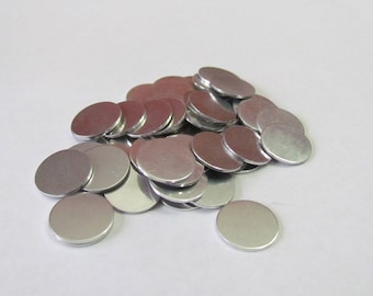 5/8 round blanks • 18 G • Tumbled Aluminum• PREMIUM blanks • engrave blanks • stamping blanks • hand stamping blanks
