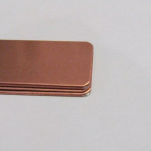 1 1/4 x6 •  ROUNDED •20G Copper Bracelet Cuff Blank •Easy to hand stamp on• copper strips •copper blanks •jewelry blanks