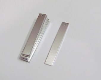 1/4 x 1 1/2  Earring Blanks - 20 Gauge - 1100  -jewelry blanks -rectangle blanks  - blanks with hole - Stamping Supplies• laser blanks