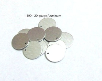 Metal blanks with hole • 1/2 round • 20G•PREMIUM Tumbled blanks• Hand Stamping Supplies• initial blanks