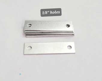 3/8 x 1 1/2 • bracelet Blanks• 18 Gauge •   jewelry blanks• rectangle blanks•  blanks with holes • Stamping Supplies