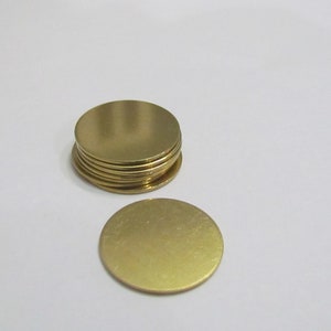 1 Inch •• 18G Brass Blanks• Premium Blanks •Tumble blanks  •Round blanks• hand stamping blanks• stamping supplies