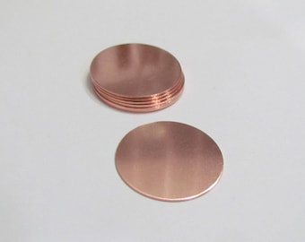 1 1/4 Round blanks •18G Copper Premium •TUMBLED blanks •Stamping Blanks• Laser Blanks • Metal Blanks •Copper Disc •Keychain Blanks