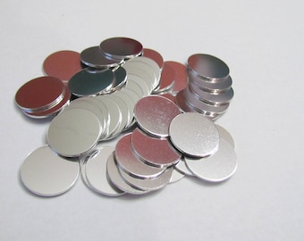 3/4  Round blanks •18G Premium Aluminum• Tumbled blanks • Metal blanks • Hand Stamping Supplies• Jewelry Blanks