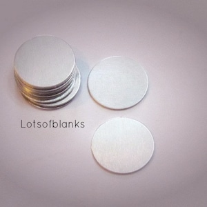 3/4 Round Blanks • 20 gauge • Hand stamping metal disc• circle blanks• Stamping Supplies•  metal blanks •necklace blanks