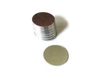 7/8 Round Blanks • 18G • 1100 Aluminum• Tumbled• Premium  Stamping blanks• Metal blanks•  Hand Stamping Supplies•Jewelry Blanks