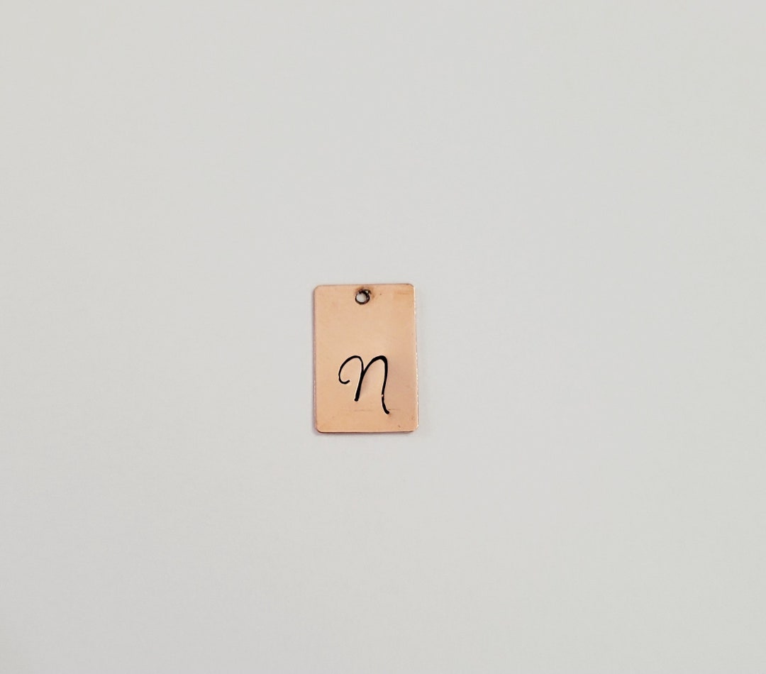 Copper Initial Blank Letter Charm for Jewelry Making Initial Pendant ...