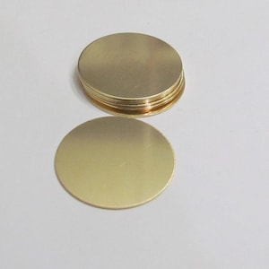 1 1/4 Brass Blanks •22G or 18G •PREMIUM blanks •Tumbled Blanks • stamping blanks• engrave blanks• pendant blanks