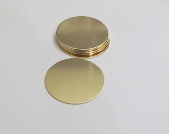 1 1/4 Brass Blanks •18G •PREMIUM blanks •Tumbled Blanks • stamping blanks• engrave blanks• pendant blanks