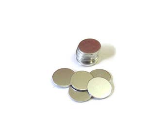 1/2 Round blanks •  20G 1100 Aluminum •Premium Tumbled blanks •Metal blanks• Hand Stamping Supplies• Jewelry Blanks