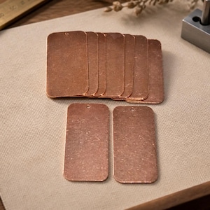 1 1/4  x 2 1/2  Copper blanks•• 20G Copper ROUNDED Corners• Hand stamping Blanks• Jewelry blanks• Id Blanks• keychain blanks