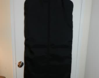 Vintage Black Leather Like Folding Garment Bag