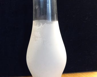 Vtg Frosted Glass Chimney, Lamp,Shades 8.5"X3" Good Condition