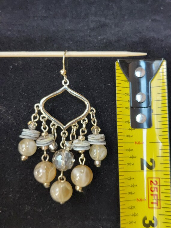 Dangle Beaded Pierced Earrings - image 2