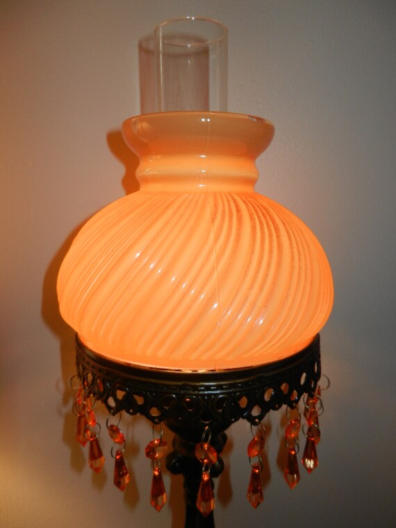 Vintage Glass Lamp Shade 7 Fitter Amber Colored Ireland Vintage Glass Lamp Shade 7 Fitter Amber, Amber Colored Glass Lamp Shades