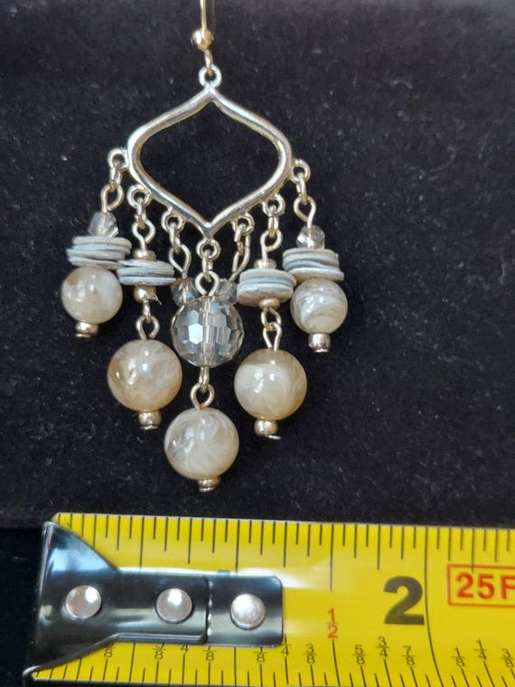 Dangle Beaded Pierced Earrings - image 3