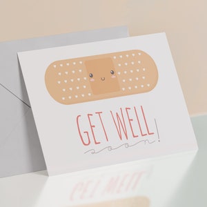 Get well soon instant download card PDF DIY 6x4 inch image 1