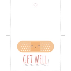 Get well soon instant download card PDF DIY 6x4 inch image 4