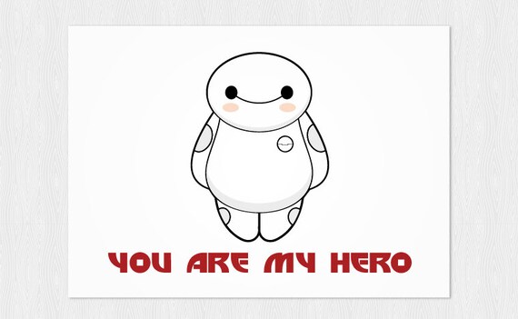 You Are My Hero Card Instant Download Funny Happy Etsy